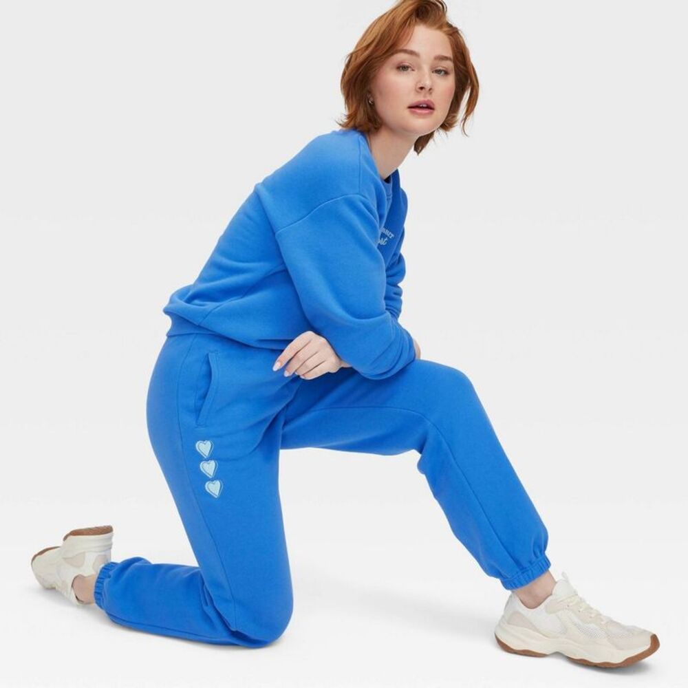 Women's Jogger Sweatpants Light Aqua - Roller Rabbit L - Picture 3 of 5